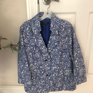 Tanjay Jacket - Blue and White